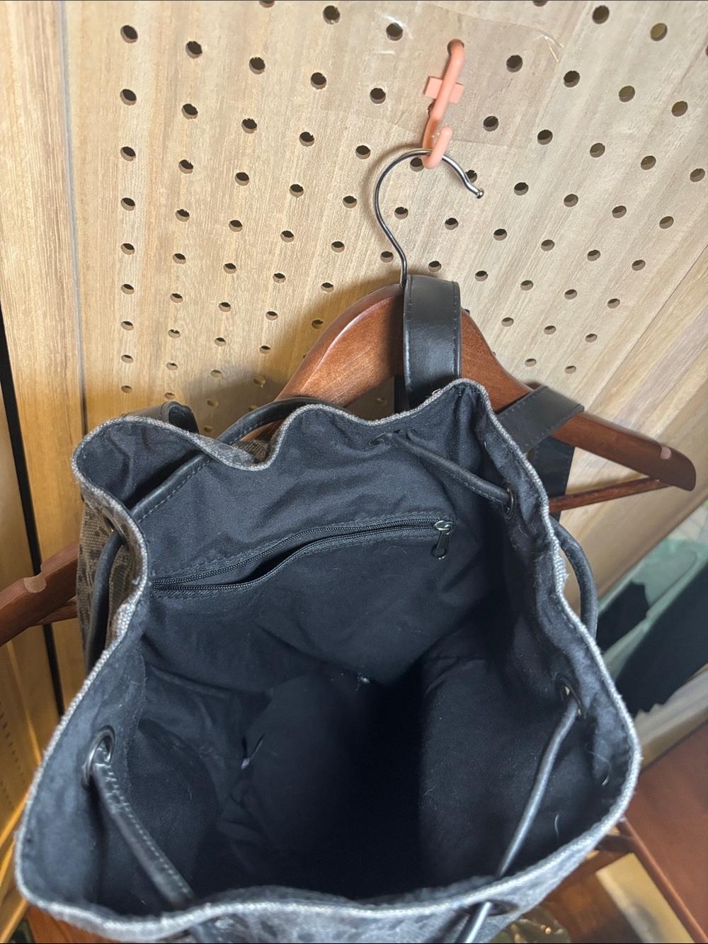 Obey Black Patterned Drawstring Backpack - Picture 4 of 4